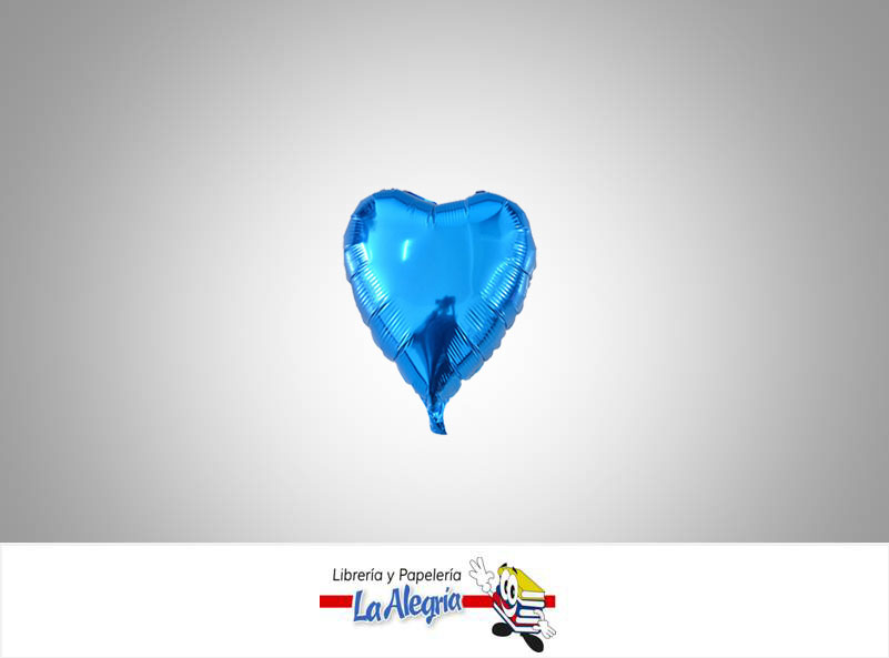 GLOBO FOIL 5'' CORAZON AZUL REY UND    