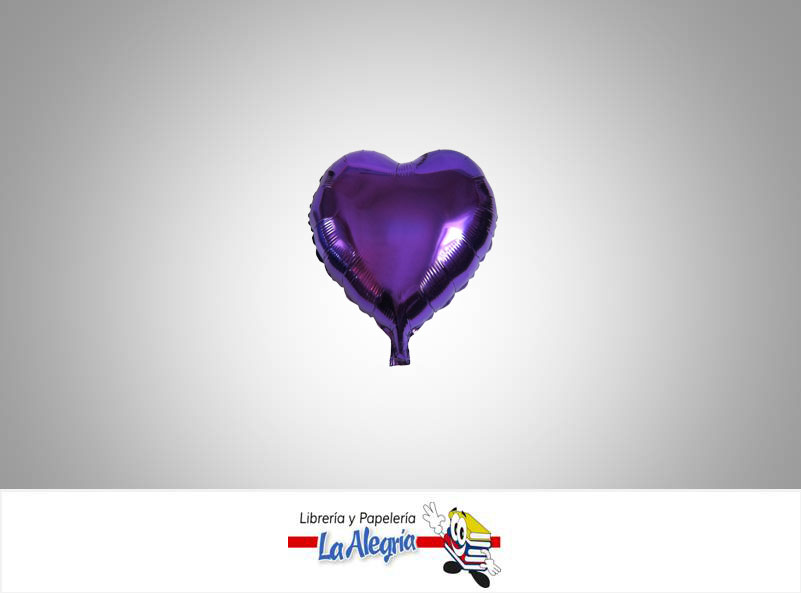 GLOBO FOIL 5'' CORAZON VIOLETA UND    