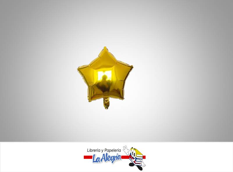 GLOBO FOIL 5'' ESTRELLA DORADO UND    