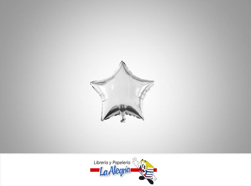 GLOBO FOIL 5'' ESTRELLA PLATEADO UND    