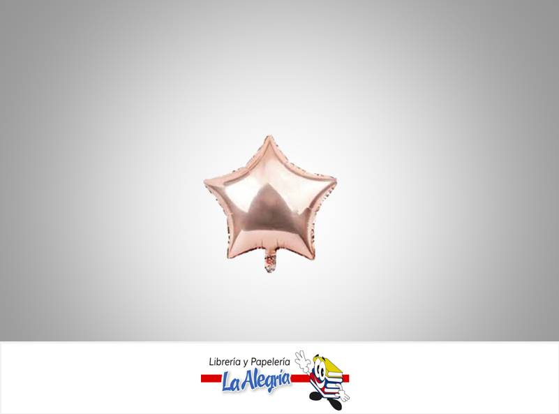 GLOBO FOIL 5'' ESTRELLA ROSE GOLD UND    