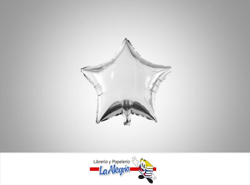 GLOBO FOIL 18'' ESTRELLA PLATEADO UND    