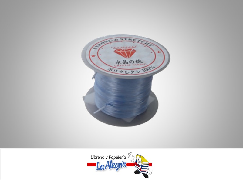 HILO NYLON ELASTICO AZUL CLARO X METRO  MARCA S/M