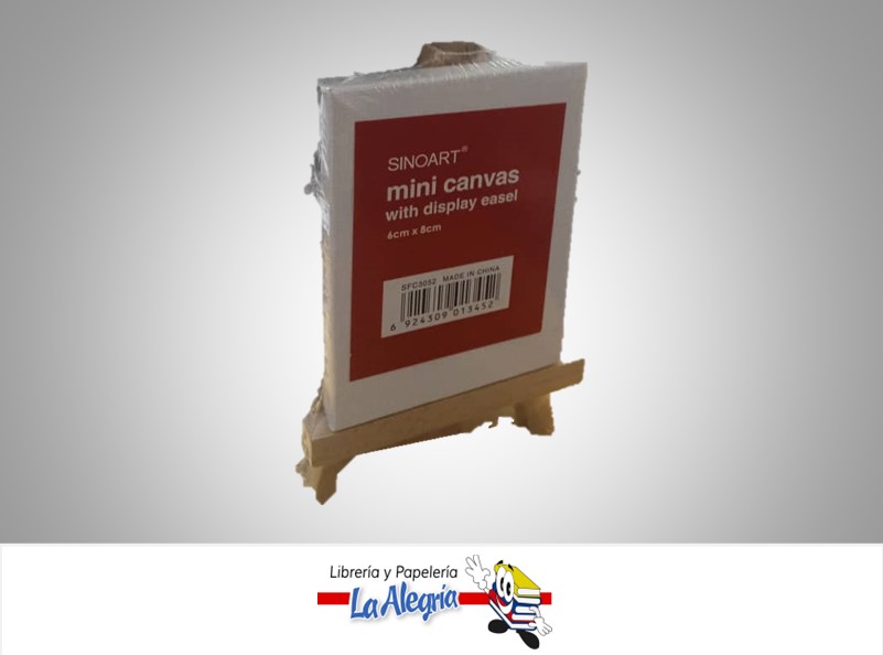 LIENZOS SET SOBRE BASTIDOR `SA` PEQUEÑO 6x8cm.CON MINI-CABALLETE 9x11cm. MARCA SINOART