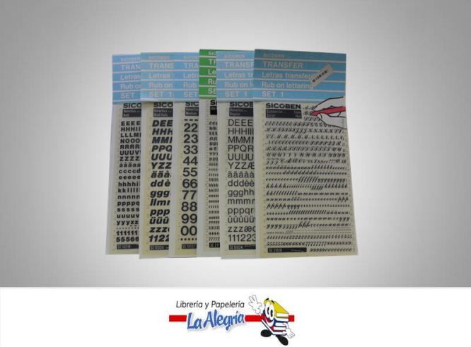 LETRAS TRANSFERIBLES SET UND MARCA SICOBEN   