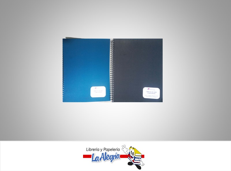 LIBRETA ESPIRAL 2 MATERIAS 80 HOJAS 1 LINEA 21.5X28CM MARCA ALINEADOS PT