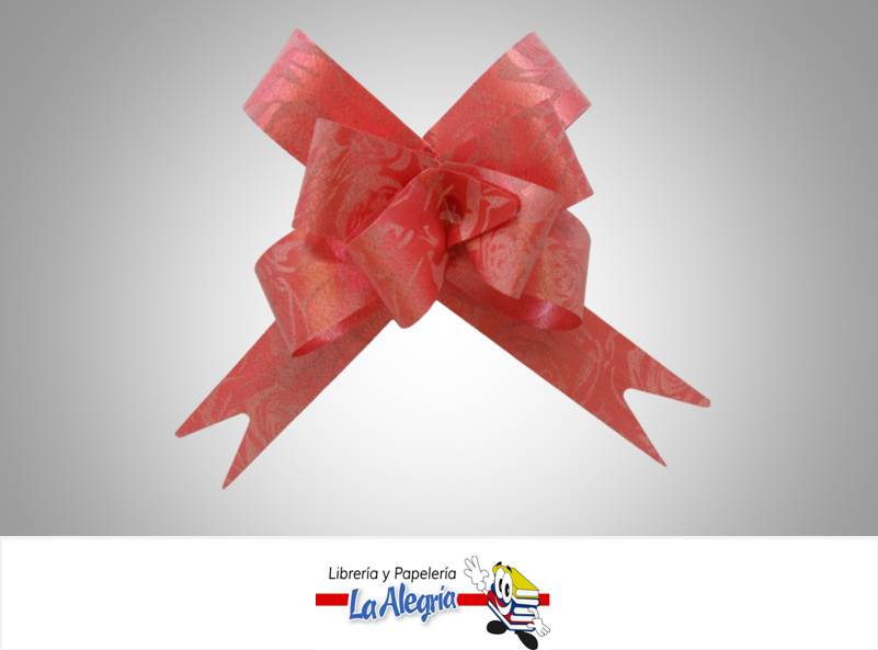 LAZO MAGICO 18X390MM ROJO/ROSA UND MARCA HAND DRAW FLOWER   