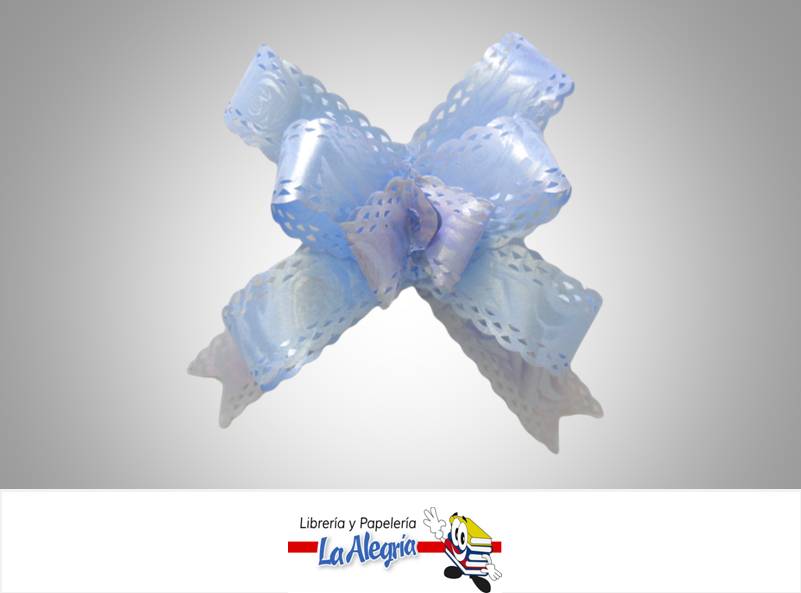 LAZO MAGICO 18X390MM AZUL CLARO/ROSA UND MARCA HAND DRAW FLOWER   