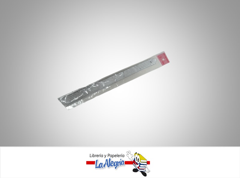 LAZO MAGICO ESCARCHADO 18X390MM PLATA UND MARCA S/M