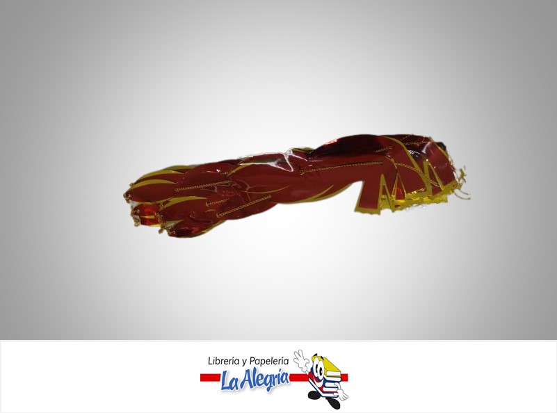 LAZO MAGICO METALIZADO 108X484MM ROJO UND MARCA S/M