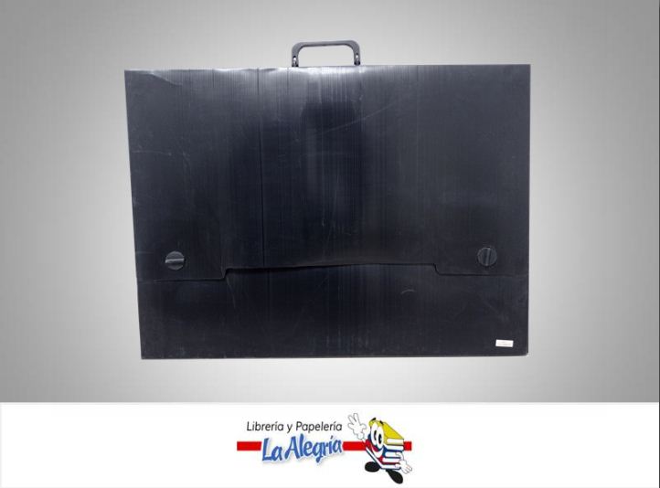 MALETIN PLASTICO DE DIBUJO 52X70CM NEGRO MARCA S/M
