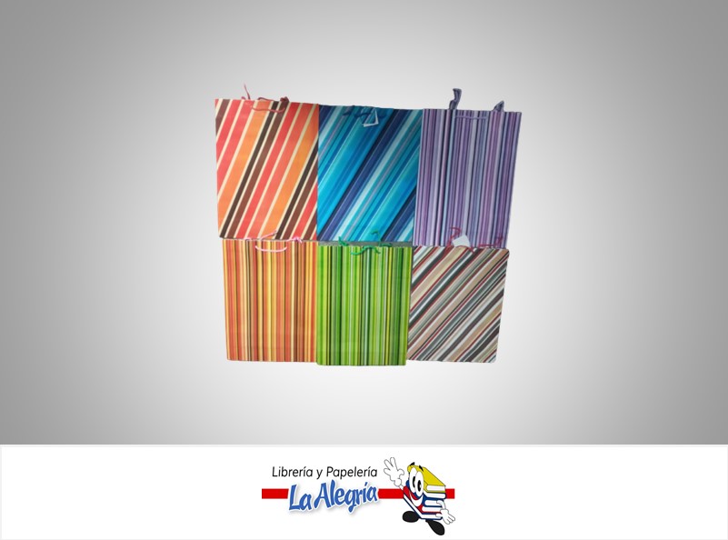 BOLSA DE REGALO LINEAS 32X44CM MARCA S/M