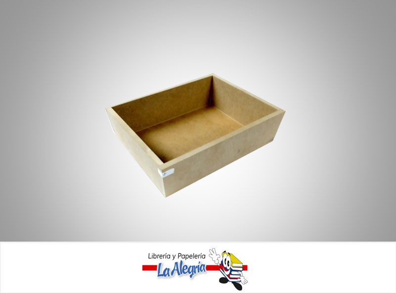 CAJA RECTANGULAR MDF 25X20X8 CM UND MARCA S/M   