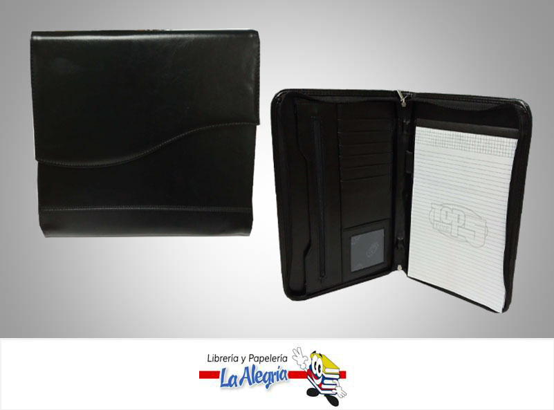CARPETA EJECUTIVA CARTA NEGRO UND MARCA TOP FIVE