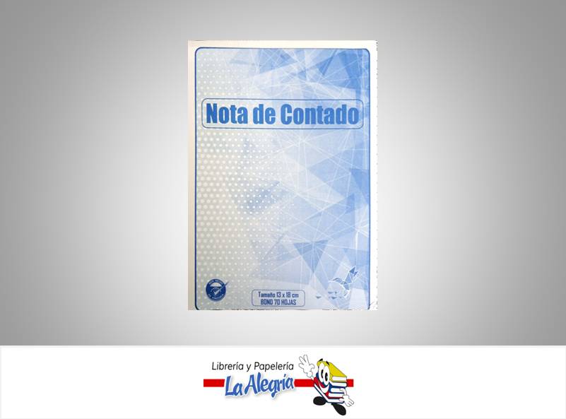 NOTA CONTADO BOND 1P 13X18CM 70H    