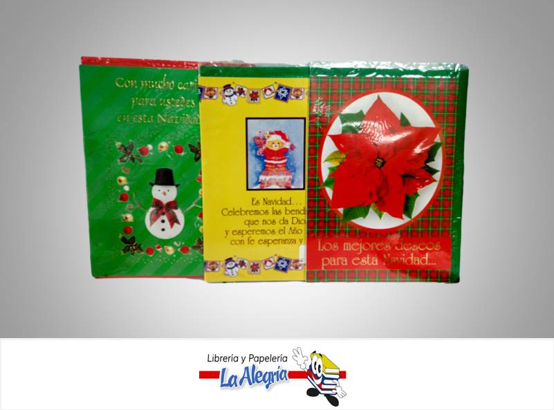TARJETA DE REGALO 16,8X25,9 NAVIDAD MARCA S/M   