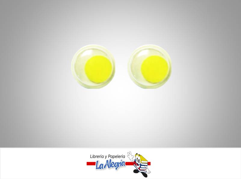 OJO LOCO REDONDO 10MM AMARILLO UND MARCA S/M   