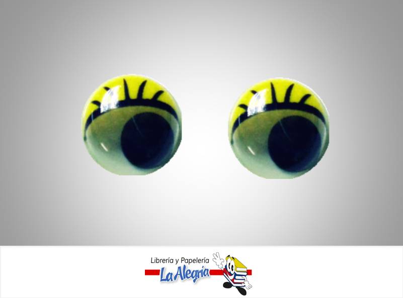 OJO LOCO REDONDO PESTANA 15MM AMARILLO U MARCA S/M   