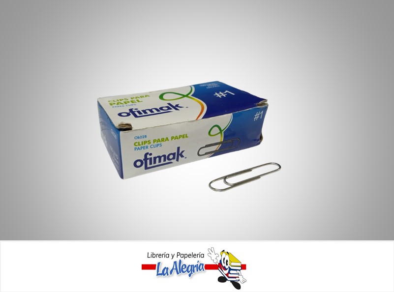 CLIP NIQUELADO 33MM 100UND  OK02A MARCA OFIMAK