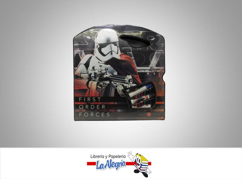 SET DE DIBUJO STARWARS PARA NIÑO OK418 COLORES CREYONES AC MARCA OFIMAK