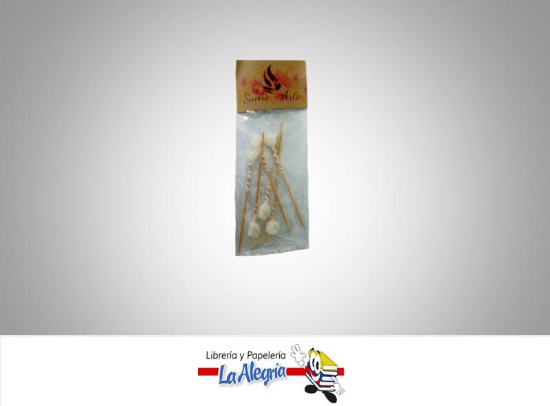 PALILLO DECORADO ROSA MED BLACO 6UND MARCA SUEÑO ARTE   