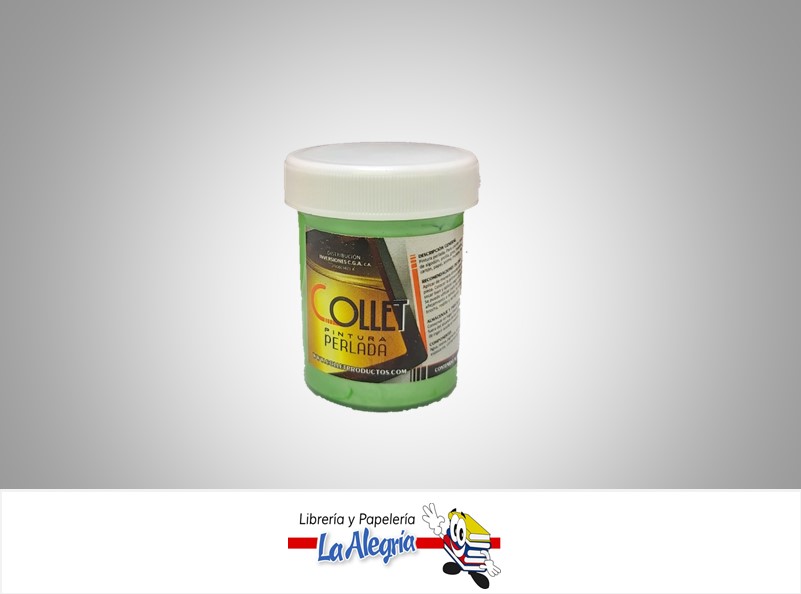 PINTURA PERLADA65GR VERD MANZANA MARCA COLLET   