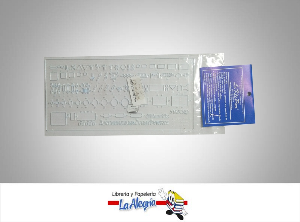 PLANTILLA ACRILICA ELECTRICIDAD ART5805 MARCA LEKLEPAR   