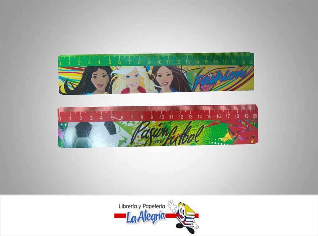 REGLA DE CARTON 20CM INFANTIL UND MARCA S/M   
