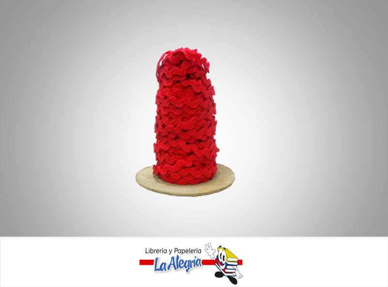 CINTA ZIG ZAG 05MM ROJO XMETRO MARCA S/M   