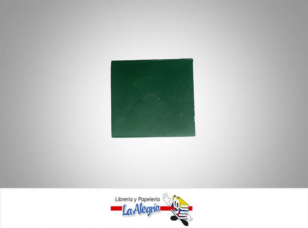SOBRE NRO1 9X9,2 CM VERDE OSC UND MARCA S/M   