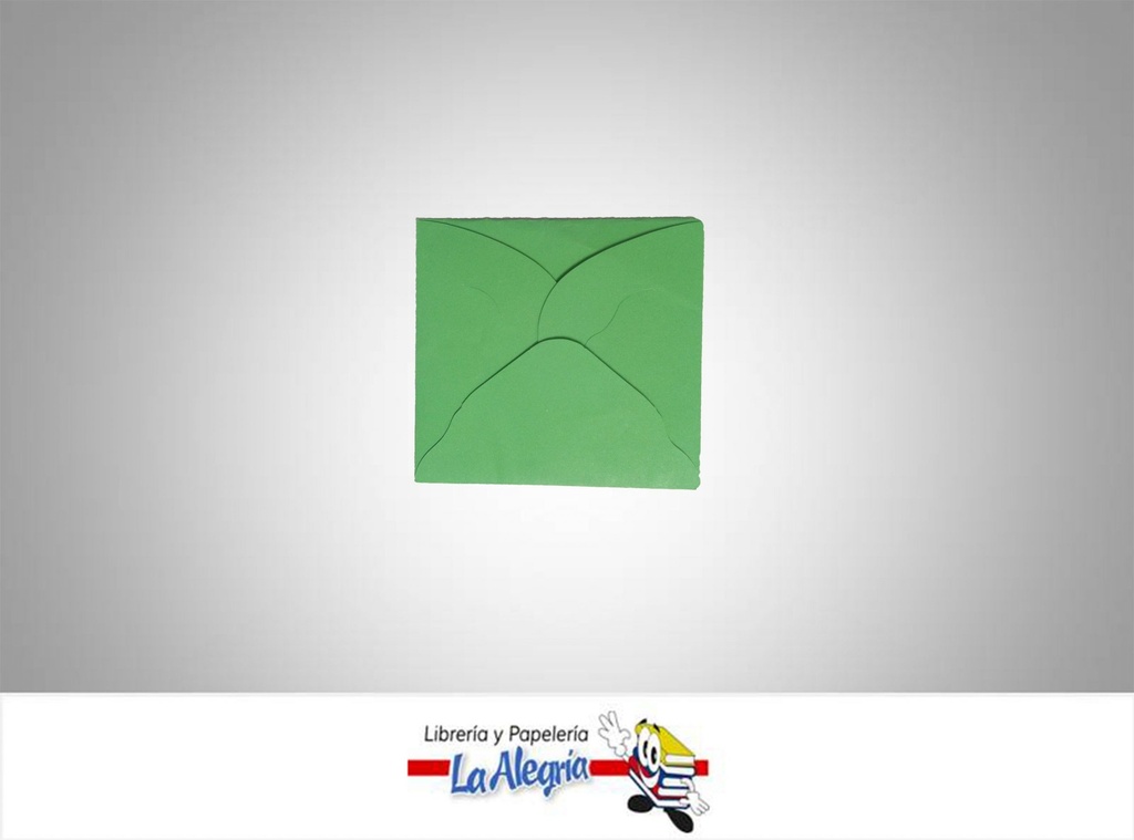 SOBRE NRO1 9X9,2 CM VERDE CLARO UND MARCA S/M   