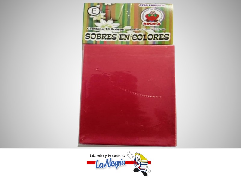 SOBRE # 3 FUSCIA 10,8 X 7,1 CM UND MARCA CROMO DISEÑOS