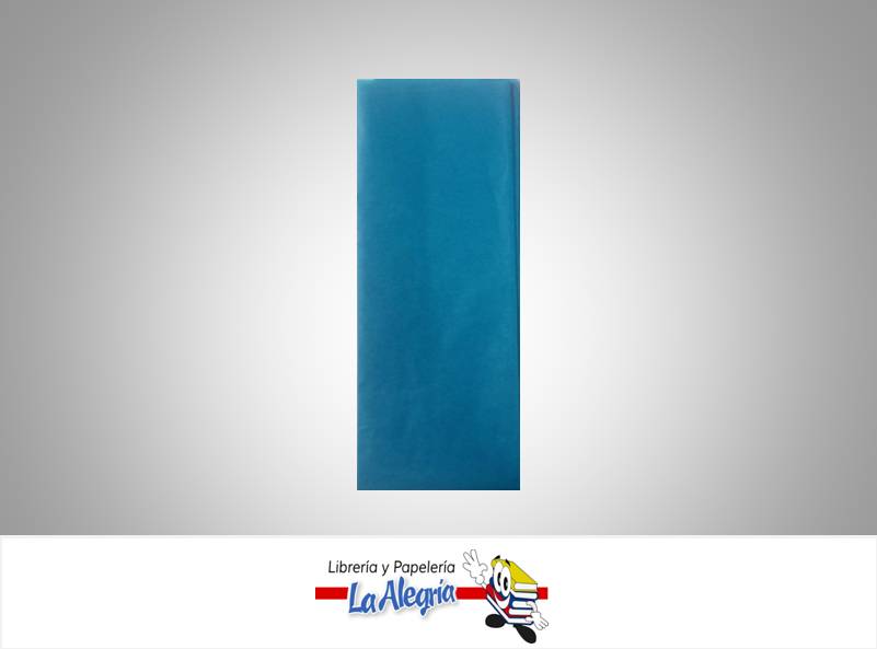 PAPEL SEDA 50X70CM AZUL TURQUESA PLIEGO MARCA S/M