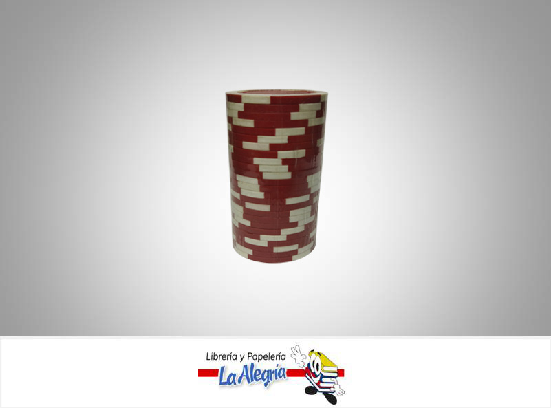 FICHAS PARA POKER DE CERAMICA ROJO 25UND MARCA S/M   