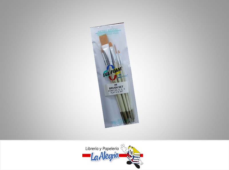 PINCEL SET EVA FOAM BRUSH 4 MARCA EVA FOAM   