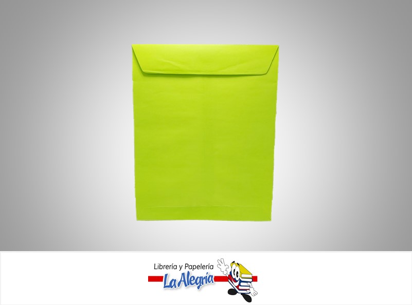 SOBRE CARTA 23X29 CM VERDE MANZ UND MARCA S/M   