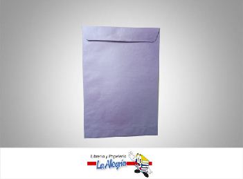 SOBRE CARTA 23X29 CM LILA METALI UND MARCA S/M   