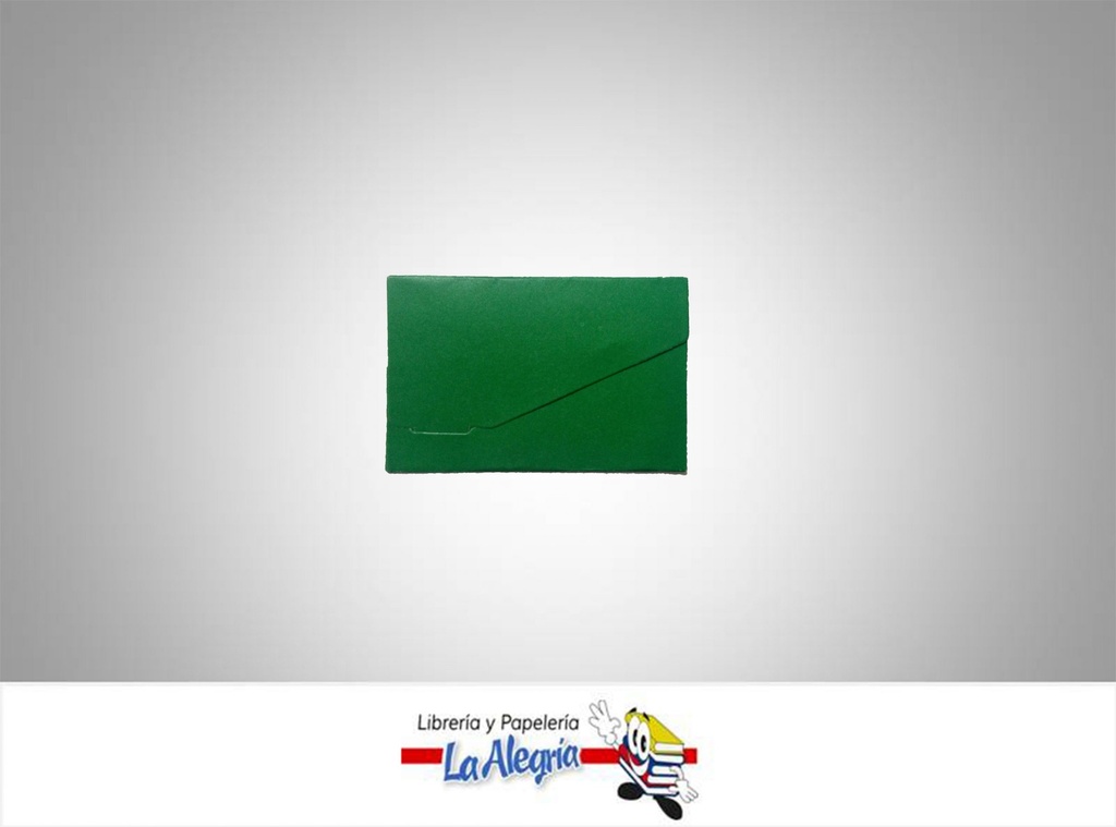 SOBRE 16,5X11,2 CM VERDE UND MARCA S/M   