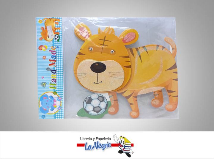 FIGURA C/RELIEVE ESCARCHADO TIGRE MARCA HAND MADE   