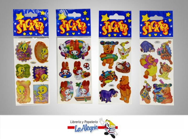 CALCOMANIA VARIOS MOTIVOS 12,5X6,5CM MARCA STICKERS   