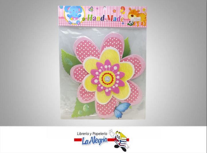 FIGURA C/RELIEVE ESCARCHADO FLOR MARCA HAND MADE   