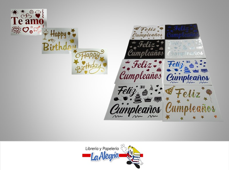 STICKER PARA GLOBO LAMINA GRANDE MARCA S/M