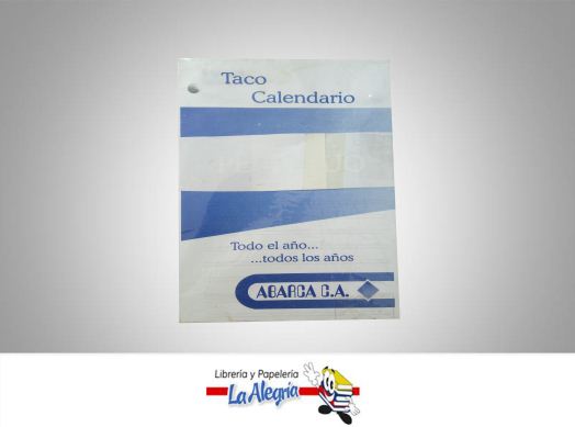 TACO CALENDARIO 9,5X14,5 CM MARCA S/M   