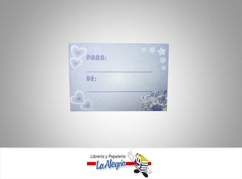 SOBRE DE REGALO 6,8X5 CM VARIADO UND MARCA S/M   