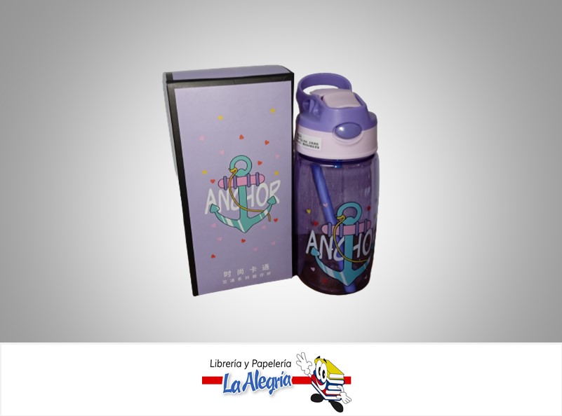TERMO INFANTIL PLASTICO ANCLA/BARCO/COHETE/GLOBO  480 ML MARCA S/M