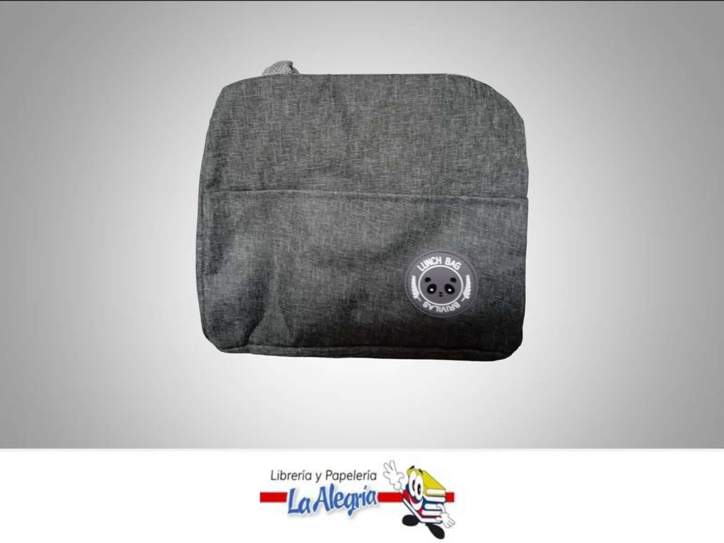 LONCHERA TERMICA 23X20CM GRIS MARCA BRIVILAS