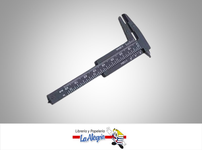 CALIBRADOR VERNIER PLASTICO 6" NEGRO UND MARCA TAMBEE