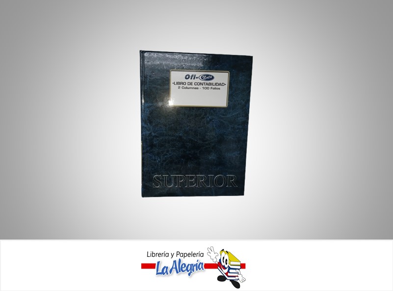 LIBRO CONTABILIDAD 2 COLUMNAS 100 FOLIOS MARCA OFINOTA