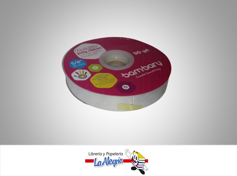 CINTA REGALO METALIZADA 15MM PLATEADO X METRO MARCA BAMBARY