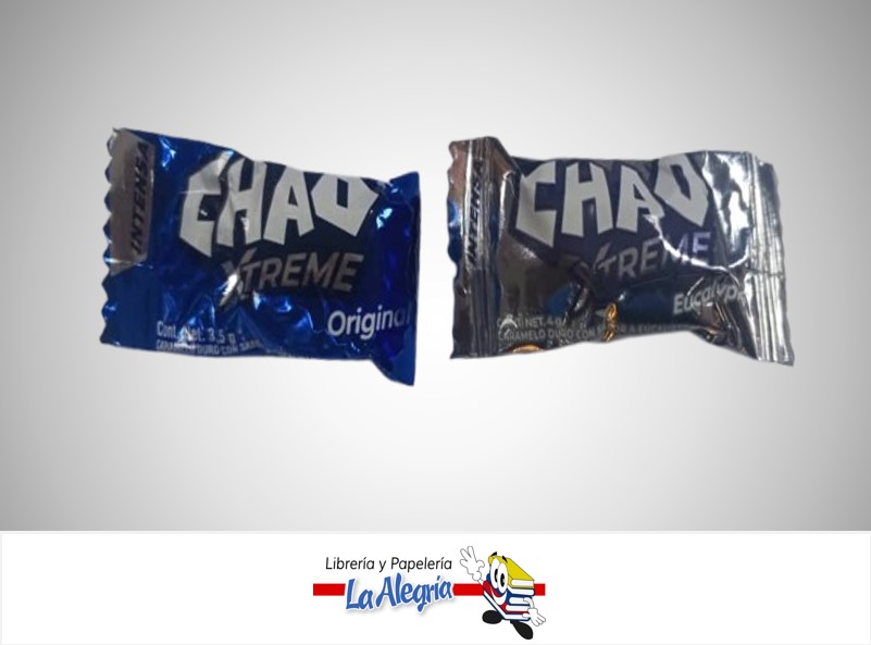 CARAMELO MENTA CHAO ORIGINAL/EUCALIPTO EXTREME 3.5 GR UND MARCA SUPER